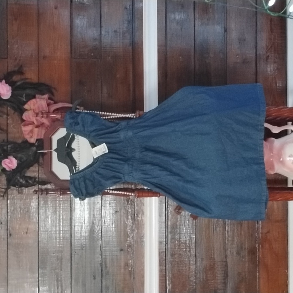 Thin blue jean type material dress brand new jr dress